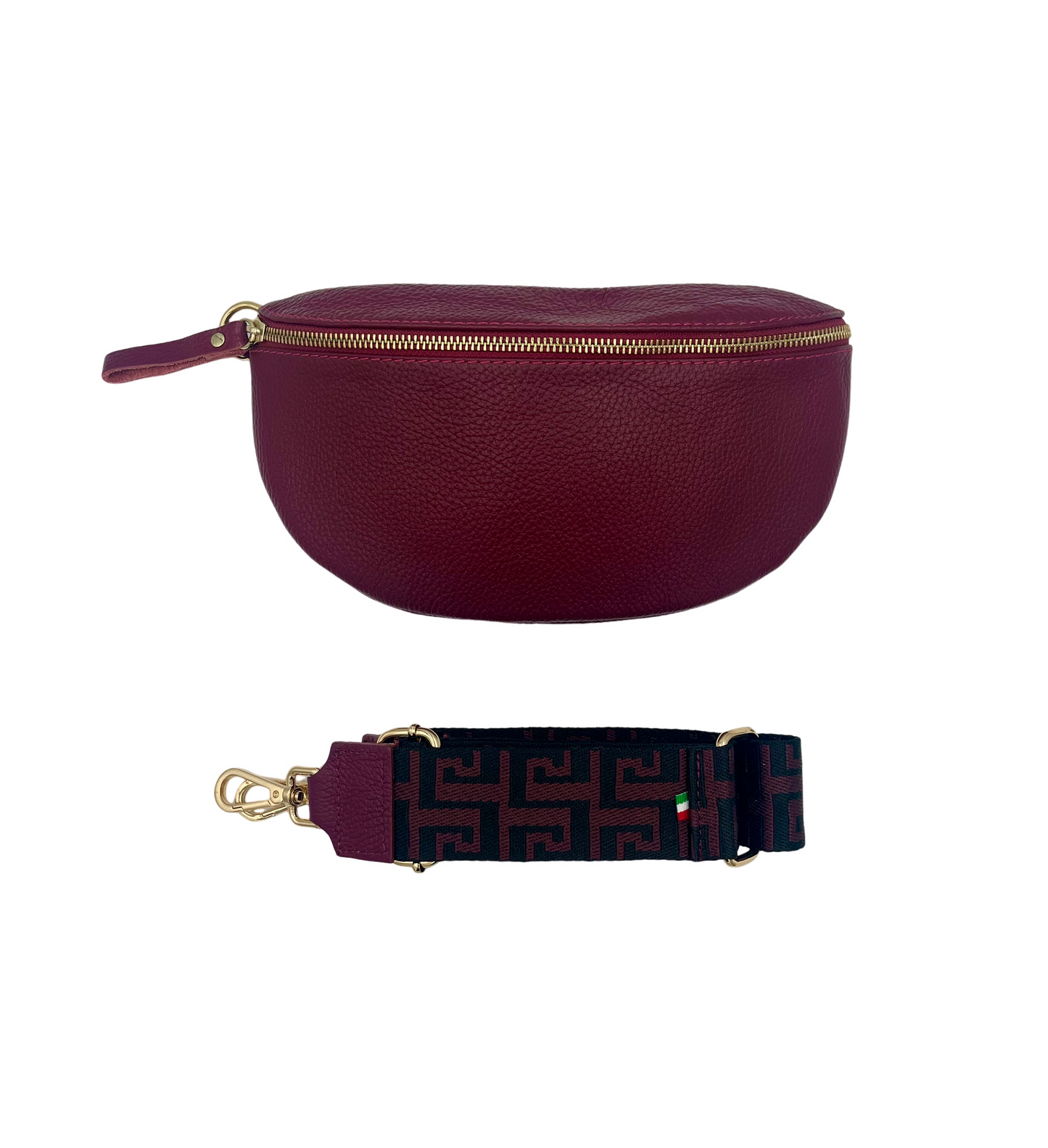 Sling Bag - wine with black and wine strap