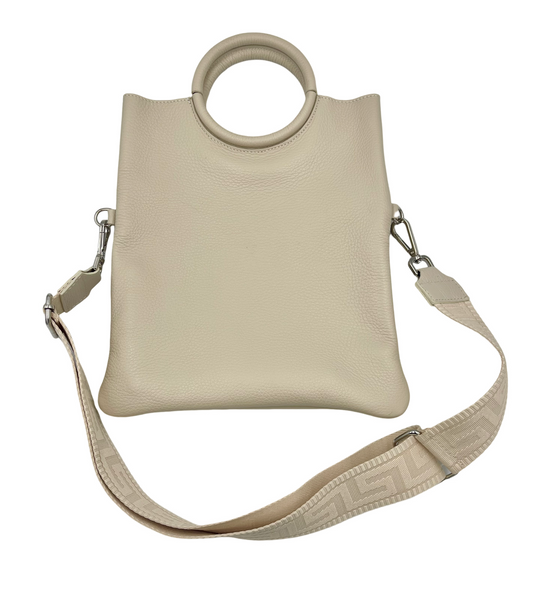 Modern Crossbody Bag - cream with cream strap