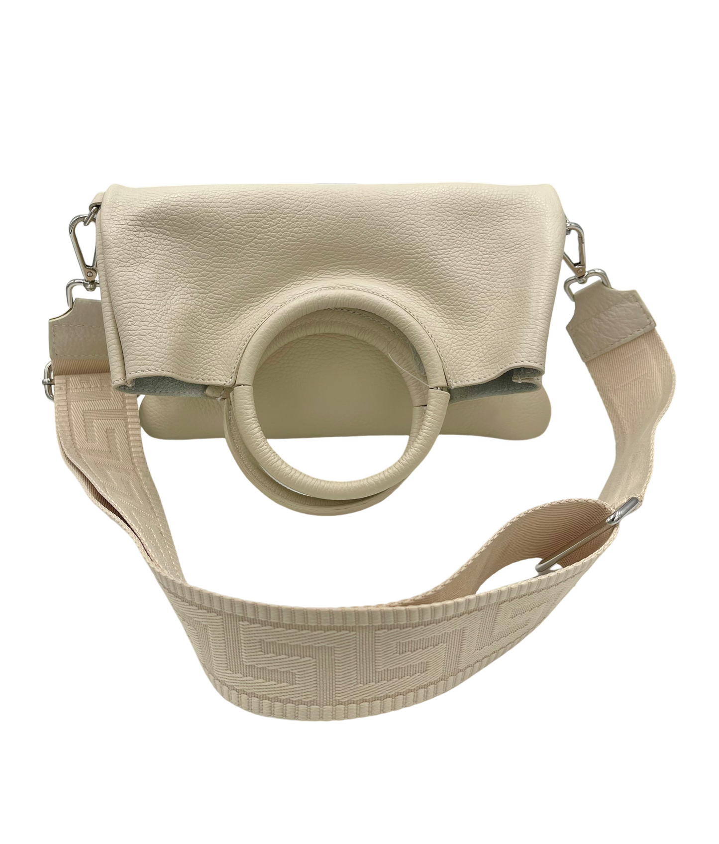 Modern Crossbody Bag - cream with cream strap