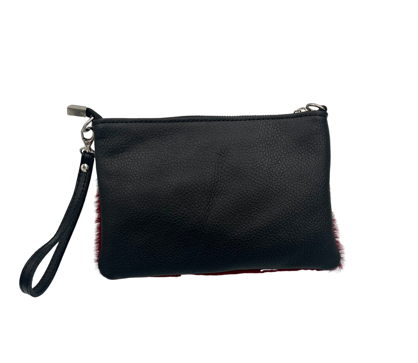 Pony Crossbody / Wristlet Bag - red pony with leather strap