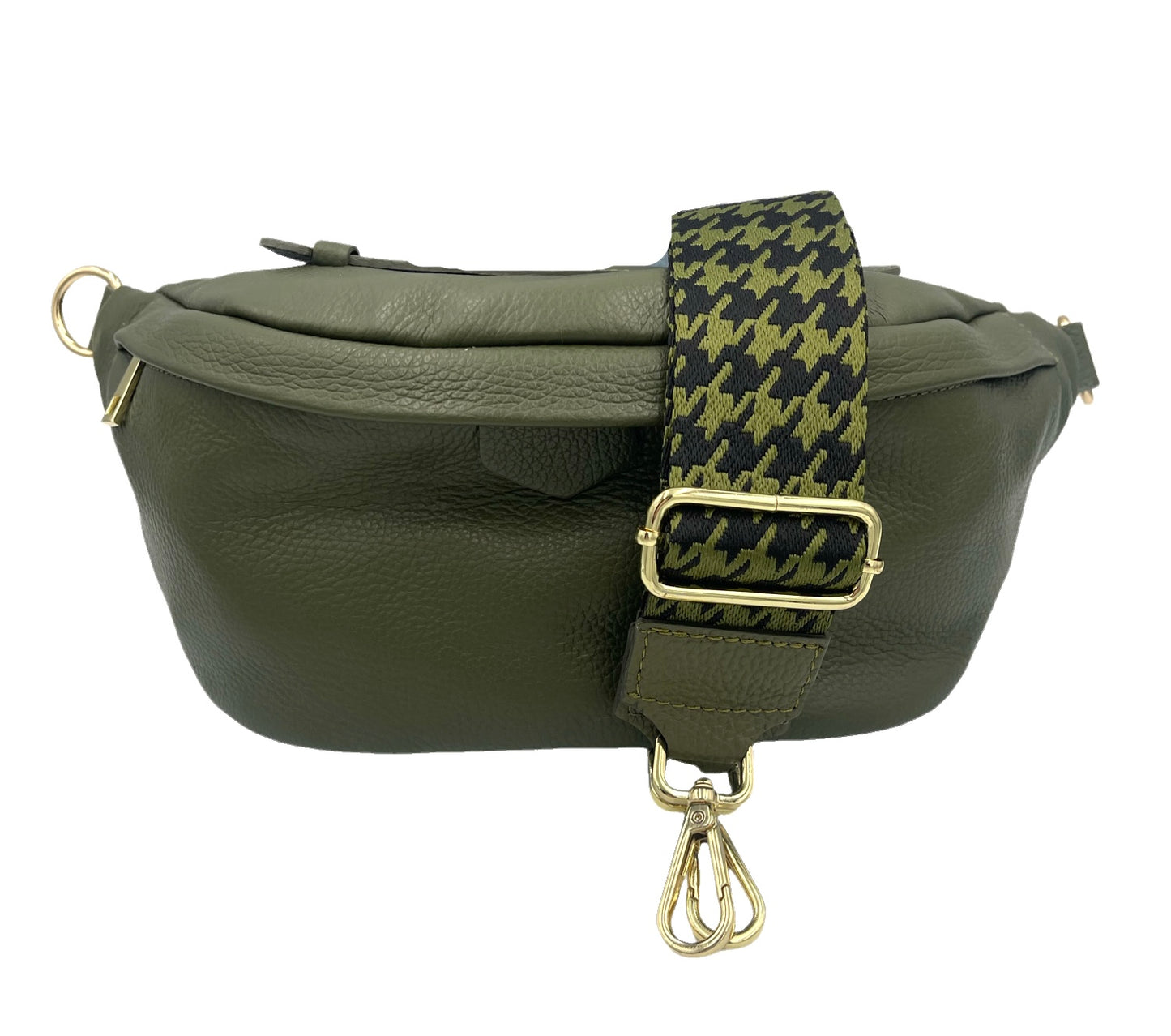 Sling Bag - large olive sling with black and olive strap