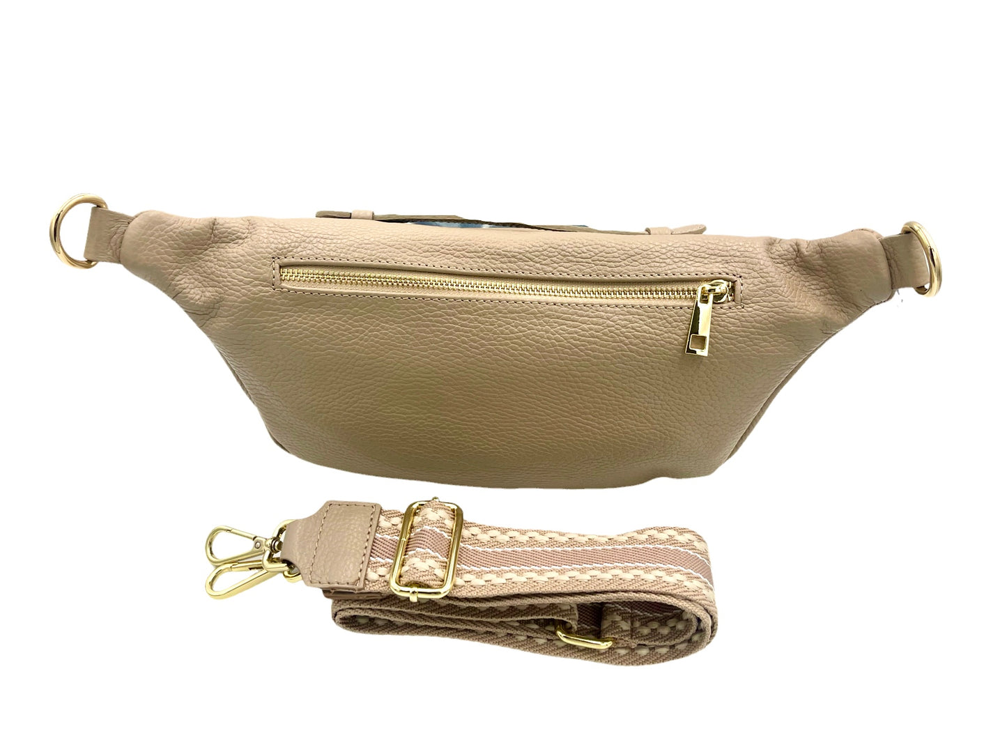 Sling Bag - large beige sling with beige and cream strap