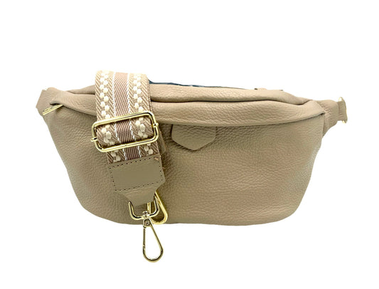 Sling Bag - large beige sling with beige and cream strap